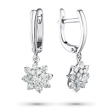 Серьги из белого золота с бриллиантами (изготовление)