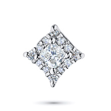 Классическая подвеска из белого золота с бриллиантами