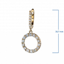 Серьги из желтого золота с бриллиантами (изготовление)