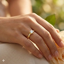 Кольцо из желтого золота с бриллиантом