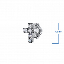Пусеты из белого золота с бриллиантами (изготовление)