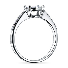 Кольцо из серебра c бриллиантами