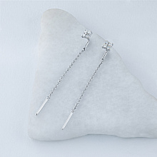 Серьги из белого золота с бриллиантами (изготовление)