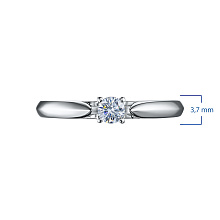 Кольцо из серебра с бриллиантом