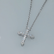 Подвеска из серебра c бриллиантами