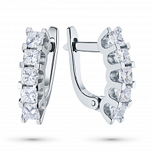 Серьги из белого золота с бриллиантами (изготовление)