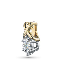 Подвеска из комбинированного золота (изготовление) с бриллиантами