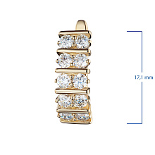 Серьги из красного золота с бриллиантами (изготовление)