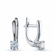 Серьги из белого золота (изготовление) с бриллиантами