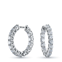 Серьги из белого золота c бриллиантами