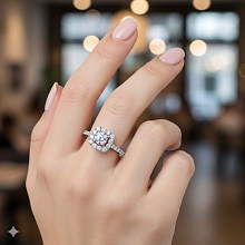 Кольцо из серебра c бриллиантами