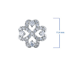 Подвеска из серебра c бриллиантами выращенными