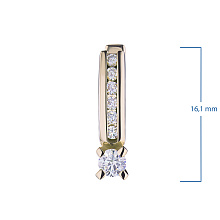 Серьги из желтого золота с бриллиантами