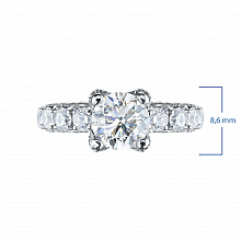 Кольцо из белого золота с бриллиантом (изготовление)