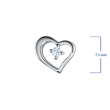 Подвеска из серебра с бриллиантом