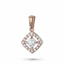 Подвеска из красного золота с бриллиантами (изготовление)