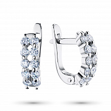 Серьги из белого золота с бриллиантами (изготовление)