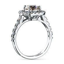 Кольцо из белого золота с бриллиантами