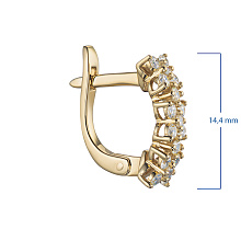Серьги из желтого золота c бриллиантами