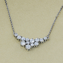 Колье из белого золота с бриллиантами (изготовление)