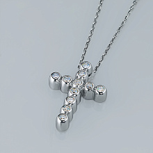 Подвеска из серебра c бриллиантами