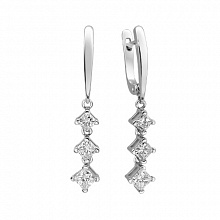 Серьги из белого золота с бриллиантами (изготовление)