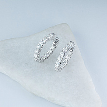 Серьги из белого золота с бриллиантами (изготовление)