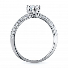 Кольцо из белого золота с бриллиантами (изготовление)