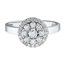 Кольцо из белого золота с бриллиантами