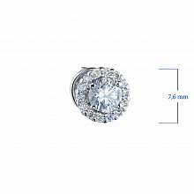 Пусеты из белого золота c бриллиантами