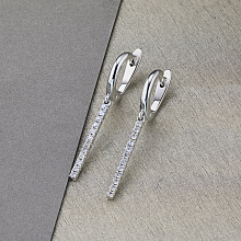 Серьги из белого золота с бриллиантами (изготовление)