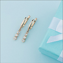 Серьги из красного золота с бриллиантами (изготовление)