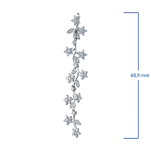 Серьги из белого золота с бриллиантом (изготовление)