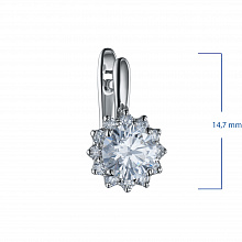 Серьги из белого золота c бриллиантами