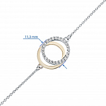 Браслет из комбинированного золота с бриллиантами (изготовление)