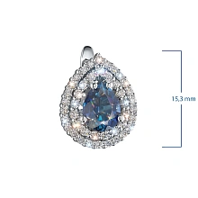 Серьги из белого золота с сапфирами и бриллиантами