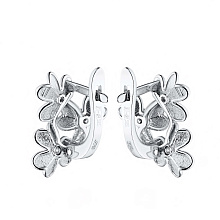 Серьги из серебра с бриллиантами