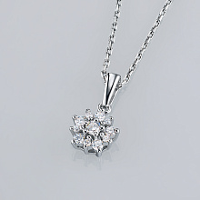 Подвеска из серебра c бриллиантами