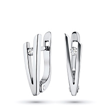 Серьги из серебра (изготовление) с бриллиантами