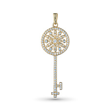 Подвеска из желтого золота (изготовление) с бриллиантами