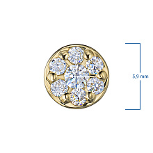 Подвеска из желтого золота c бриллиантами