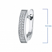 Серьги из белого золота с бриллиантами (изготовление)