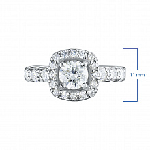 Кольцо из белого золота с бриллиантами (изготовление)