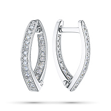 Серьги из белого золота с бриллиантами (изготовление)