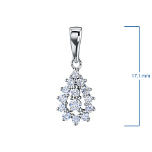 Подвеска из серебра c бриллиантами