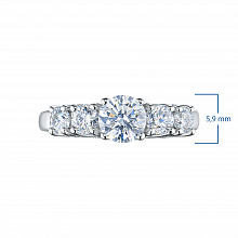 Кольцо из белого золота (изготовление) с бриллиантами