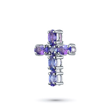 Подвеска из серебра с танзанитами (изготовление)