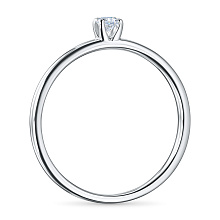 Кольцо из серебра с бриллиантом