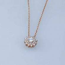 Подвеска из красного золота с бриллиантами (изготовление)