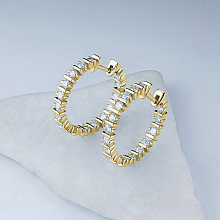 Серьги из желтого золота с бриллиантами (изготовление)